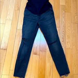 Maternity jeans - Madewell Black distressed jeans